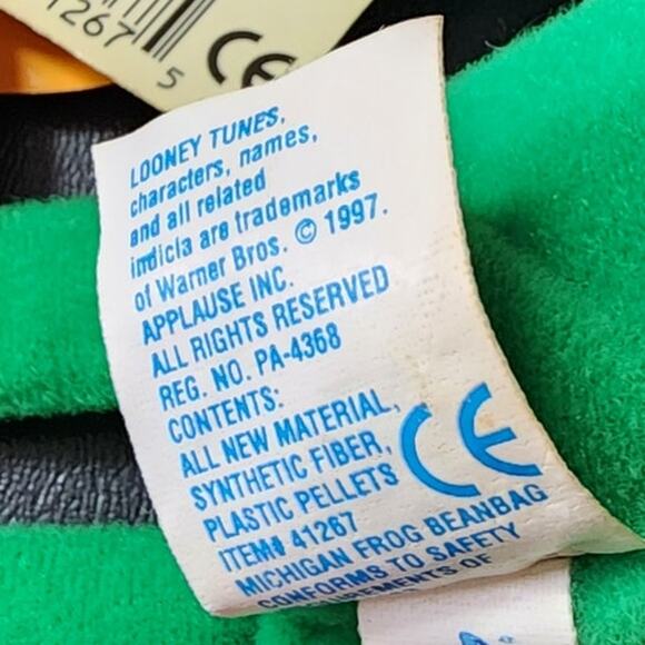 Vintage Warner Brothers Michigan J. Frog Plush Toy 1997 - 9 L x 7 W  NWT - Picture 9 of 10